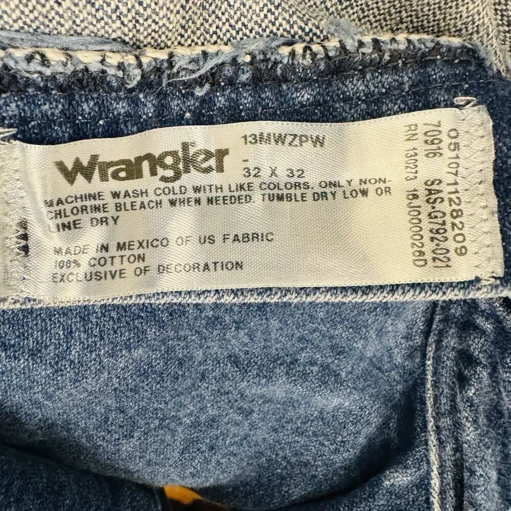 Vintage Wrangler Jeans Mens W34 L30 Blue Cowboy Cut Original Fit Denim 13MWZ‎